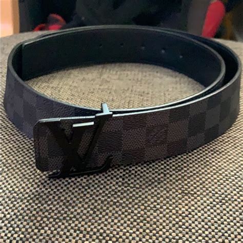 black checkered lv belt|louis vuitton all black belt.